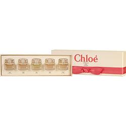 CHLOE VARIETY by Chloe - PARFUM DE ROSES-5 PIECES WOMENS VARIETY WITH CHLOE NEW EAU DE PARFUM .17 OZ X 2 & ROSES DE CHLOE EDT .17 OZ X 2 & L'EAU DE CHLOE EDT .17 OZ ALL ARE MINIS