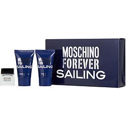 MOSCHINO FOREVER SAILING by Moschino - EDT .12 OZ MINI & AFTERHAVE BALM .8 OZ & SHOWER GEL .8 OZ