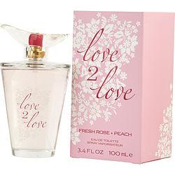 LOVE 2 LOVE by Love 2 Love - FRESH ROSE & PEACH EDT SPRAY 3.4 OZ