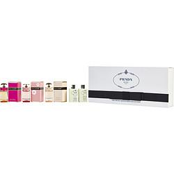 PRADA VARIETY by Prada - 5 PIECE MINI VARIETY WITH LES INFUSION DE PRADA IRIS & LES INFUSION DE PRADA FLEUR D' ORANGER & PRADA CANDY & PRADA CANDY FLORALE & PRADA CANDY L'EAU AND ALL ARE MINIS