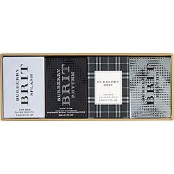 BURBERRY VARIETY by Burberry - 4 PIECE MENS VARIETY WITH BURBERRY BRIT RHYTHM INTENSE & BURBERRY BRIT & BURBERRY BRIT RHYTHM & BURBERRY BRIT SPLASH AND ALL ARE EDT .17 OZ MINIS