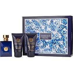 VERSACE DYLAN BLUE by Gianni Versace - EDT SPRAY 1.7 OZ & AFTER SHAVE BALM 1.7 OZ & SHOWER GEL 1.7 OZ