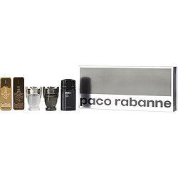 PACO RABANNE VARIETY by Paco Rabanne - 5 PIECE MENS MINI VARIETY WITH 1 MILLION & 1 MILLION PRIVE & INVICTUS & INVICTUS INTENSE & BLACK XS AND ALL ARE MINIS .17 OZ