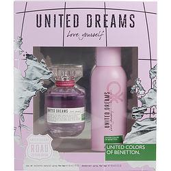 BENETTON UNITED DREAMS LOVE YOURSELF by Benetton - EDT SPRAY 2.7 OZ & DEODORANT SPRAY 5.1 OZ