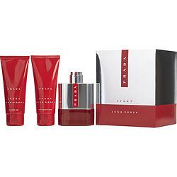PRADA LUNA ROSSA SPORT by Prada - EDT SPRAY 3.4 OZ & AFTERSHAVE BALM 3.4 OZ & SHOWER GEL 3.4 OZ (TRAVEL OFFER)