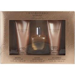 UNFORGIVABLE WOMAN by Sean John - PARFUM SPRAY 2.5 OZ & BODY LOTION 3.4 OZ & SHOWER GEL 3.4 OZ