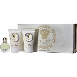 VERSACE EROS POUR FEMME by Gianni Versace - EDT SPRAY .17 OZ MINI & BODY LOTION .8 OZ & SHOWER GEL .8 OZ