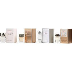 CARTIER VARIETY by Cartier - 4 PIECE MINI VARIETY SET WITH BAISER VOLE EDP & EAU DE CARTIER EDT & CARTIER LA PANTHERE EDP & CARTIER LA PANTHERE LEGERE EDP AND ALL ARE MINIS
