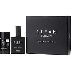 CLEAN BLACK LEATHER by Dlish - EDT SPRAY 3.4 OZ & DEODORANT STICK 2.5 OZ