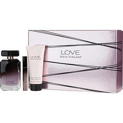 LOVE BY SOFIA VERGARA by Sofia Vergara - EAU DE PARFUM SPRAY 3.4 OZ & SHIMMER BODY LOTION 3.4 OZ & EAU DE PARFUM ROLLERBALL .33 OZ MINI