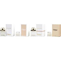 CHLOE VARIETY by Chloe - 4 PIECE WOMENS VARIETY WITH CHLOE EAU DE PARFUM .17 OZ & CHLOE EDT .17 OZ & CHLOE LOVE STORY EAU DE PARFUM .25 OZ & CHLOE LOVE STORY EDT .25 OZ AND ALL ARE MINIS