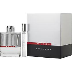 PRADA LUNA ROSSA by Prada - EDT SPRAY 3.4 OZ & EDT SPRAY .34 OZ MINI (TRAVEL OFFER)