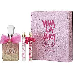 VIVA LA JUICY ROSE by Juicy Couture - EAU DE PARFUM SPRAY 3.4 OZ & VIVA LA JUICY ROSE EAU DE PARFUM .33 OZ & VIVA LA JUICY EAU DE PARFUM .33 OZ