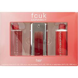 FCUK CONNECT by French Connection - EDT SPRAY 3.4 OZ & BODY LOTION 8.4 OZ & BODY MIST 8.4 OZ