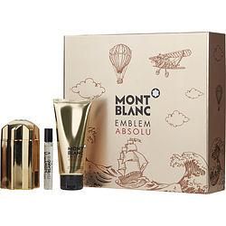 MONT BLANC EMBLEM ABSOLU by Mont Blanc - EDT SPRAY 3.3 OZ & ALL OVER SHOWER GEL 3.3 OZ & EDT SPRAY .25 OZ MINI
