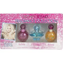 BRITNEY SPEARS VARIETY by Britney Spears - 3 PIECE VARIETY WITH CURIOUS & FANTASY & FANTASY STAGE EDITION ALL ARE 1 OZ EDP SPRAYS