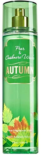 Bath & Body Works Pear & Cashmere Woods Autumn Fine Fragrance Mist spray 8 oz.