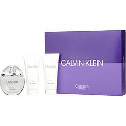 OBSESSED by Calvin Klein - EAU DE PARFUM SPRAY 3.4 OZ & BODY LOTION 3.3 OZ & SHOWER GEL 3.3 OZ