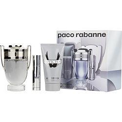 INVICTUS by Paco Rabanne - EDT SPRAY 3.4 OZ & ALL OVER SHAMPOO 2.5 OZ & EDT TRAVEL SPRAY .34 OZ MINI (TRAVEL OFFER)