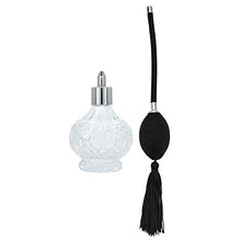 Load image into Gallery viewer, Glass Refillable Vintage Perfume Bottle with Black Bulb &amp; Tassel Atomizer Sprayer - 2.70oz/80ml
