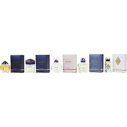 BOUCHERON VARIETY by Boucheron - 5 PIECE UNISEX MINI VARIETY WITH BOUCHERON POUR FEMME EAU DE PARFUM & BOUCHERON POUR HOMME EDT & JAIPUR BRACELET EAU DE PARFUM & JAIPUR HOMME EDT & BOUCHERON PLACE VENDOME EAU DE PARFUM AND ALL ARE .15 OZ MINI