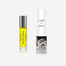 Load image into Gallery viewer, LAKE &amp; SKYE Wildflower Fragrance Oil Rollerball - Floral and Woody Perfume with Fig, Osmanthus, Lily, Honeysukle,Tea Rose, Cedar and Rain Accord - 0.33 oz 10 ml
