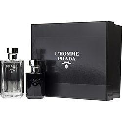 PRADA L'HOMME by Prada - EDT SPRAY 3.4 OZ & AFTERSHAVE BALM 4.2 OZ