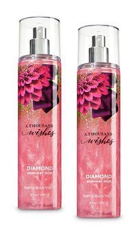 Bath and Body Works 2 Pack A Thousand Wishes Diamond Shimmer Mist 8Oz.