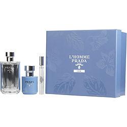 PRADA L'HOMME L'EAU by Prada - EDT SPRAY 3.4 OZ & SHOWER CREAM 3.4 OZ & EDT SPRAY .34 OZ MINI
