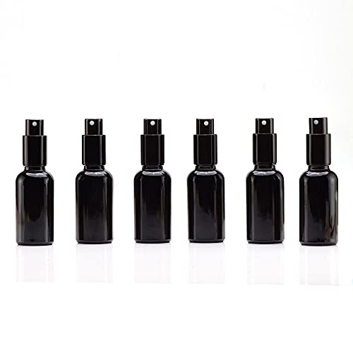 Yizhao 30ml Black Ultraviolet Glass Spray Bottle, with Black Fine Mist Sprayers, for Essential Oils, Cleaning, Perfume,Travel Liquid,Makeup,Portable Cosmetic Bottle?Çö6 Pcs