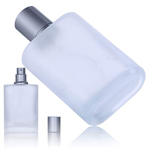 2 Pack 50ml??ê1.69Oz) Frosted Empty Glass Spray Bottle Refillable Fine Mist Spray Perfume Bottle,Atomizer Bottle Makeup Tool (2 Pack 50ML)