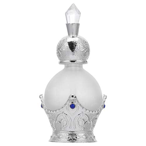 IMIKEYA Crystal Empty Perfume Bottle 15ML Refillable Essential Oil Dropper Bottle Decorative Glass Dropper Bottle for Home Travel Gift Silver