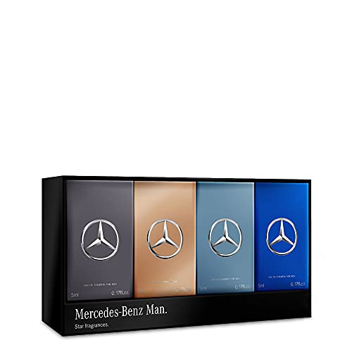 Mercedes-Benz - Man Mini Set - Eau De Toilette and Eau De Parfum - Natural Spray for Men - Limited Edition Collection, 0.17 oz (4-Pack)