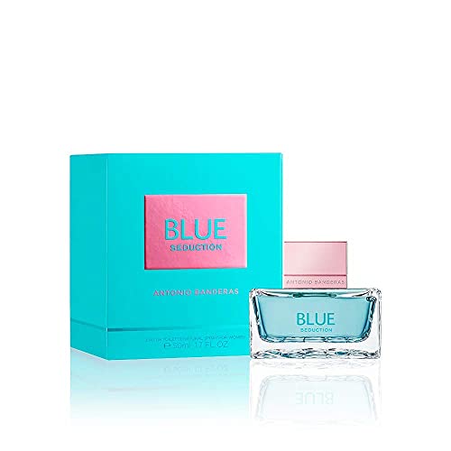 Antonio Banderas Perfumes - Blue Seduction Woman - Eau de Toilette Spray for Women, Floral Aquatic Fragrance - 1.7 Fl Oz