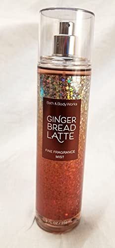 Bath and Body Works Gingerbread Latte Fine Fragrance Mist 8 Ounce Body Spray Glitter Label Winter 2020