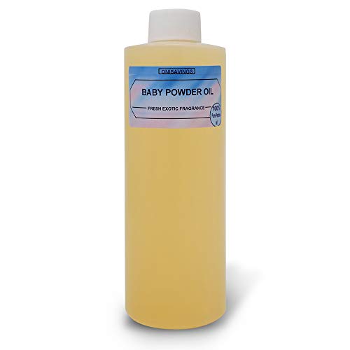 Onisavings Baby Powder Fragrance Oil - Gentle Powder Oil Perfect for Sensitive Skin - Great Exotic Smell and Long-lasting - Naturally Absorbent Non-Toxic Baby Powder Oil | 4 Oz