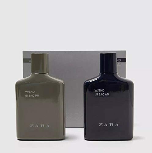 Zara Men's W/END TILL 8.00 PM W/END TILL 3:00 AM 2 Pack 100 ML/ 3.4 Fl. Oz +100 ML Fl. Oz