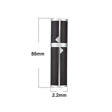 Load image into Gallery viewer, Yeejok Refillable Perfume Atomizer for Travel, 5ml Empty Leakproof Pump Perfume Spray Bottle with Luxury Black Leather Case for Man and Woman, Portable Mini Cologne Container
