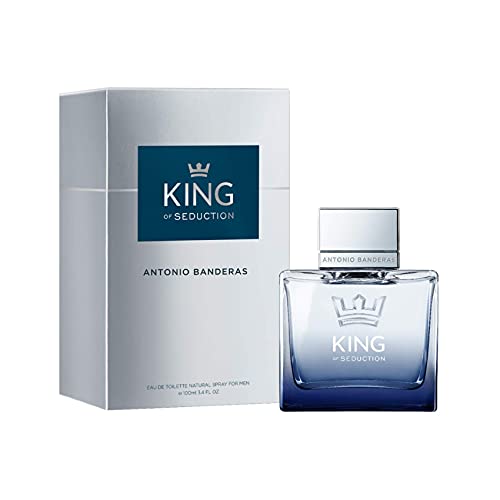 Antonio Banderas Perfumes - King of Seduction - Eau de Toilette Spray for Men, Masculine, Intense and Energetic Fragrance with Bergamot and Apple - 3.4 Fl Oz