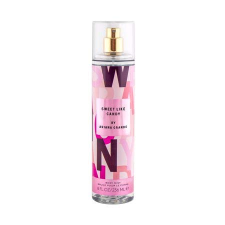 Ariana Grande Sweet Like Candy Body Mist For Women, 8 oz -Name Brand Perfume Samples Included-