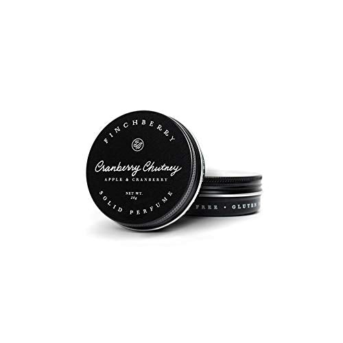 Finchberry Solid Perfume, Travel Size Creme Parfum for All Day Lasting Scent, Essential Oil Fragrance Blends (Cranberry Chutney)