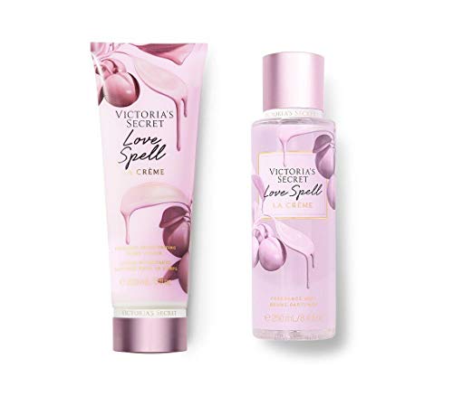 Victoria Secret Love Spell La Creme Fragrance Mist (8.4 fl oz) and Body Lotion (8 fl oz) Set