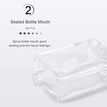 Load image into Gallery viewer, Glass Refillable Perfume Bottle 8Pcs Portable Square Empty Glass Perfume Atomizer Bottle 30ml Spray Glass Bottle Atomizer Container(4Black 4White)
