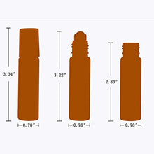 Load image into Gallery viewer, Glass Roller Bottles with Stainless Steel Ball, 10ml Essential Oil Roller Bottles for Essential Oils, Perfumes, Lip Balms, Roll on Bottles Dropper Included
