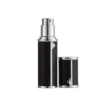 Load image into Gallery viewer, Yeejok Refillable Perfume Atomizer for Travel, 5ml Empty Leakproof Pump Perfume Spray Bottle with Luxury Black Leather Case for Man and Woman, Portable Mini Cologne Container

