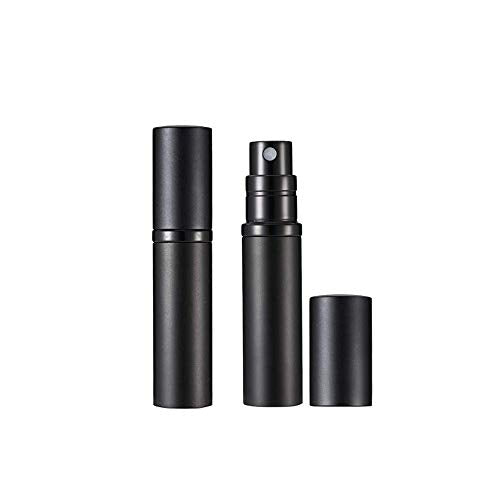 Yeejok Refillable Perfume Bottle Atomizer for Travel, Portable Easy Refillable 5ml Perfume Spray Pump Bottle for Men and Women - Black and Black