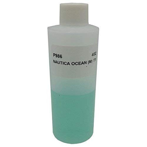 4 oz, Light Blue - Bargz Perfume - Nautica Ocean Body Oil For Men Scented Fragrance
