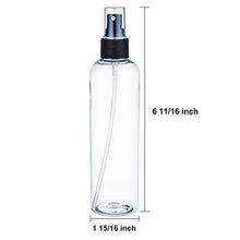 Load image into Gallery viewer, Bekith 16 Pack 8 oz Plastic Spray Bottles, Clear Empty Fine Mist Sprayer Bottles with Pump Spray Cap for Essential Oils, Travel, Perfumes
