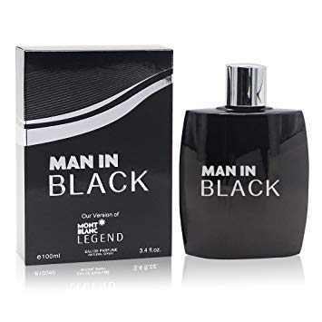 WHITE BLACK PERFUME FOR THE MAN IN BLACK, Eau de Toilette Spray for Men, Perfect Gift, Modernity, Daytime and Casual Use, for all Skin Types, a Classic Bottle, 3.4 Fl Oz