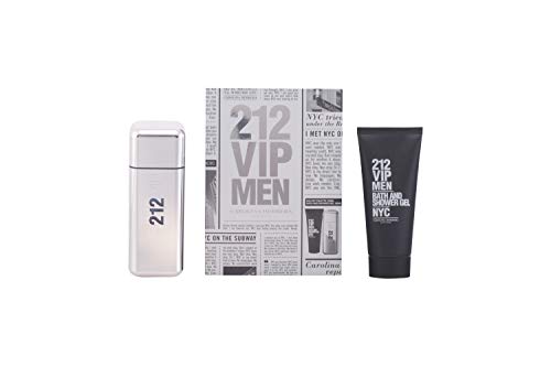 212 Vip By Carolina Herrera Gift Set - 3.4 Oz Eau De Toilette Spray + 3.4 Oz Shower Gel For Men